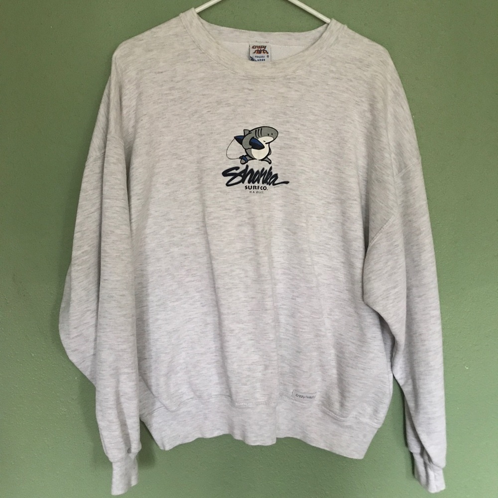 Vintage Crewneck Sharka Surf Co. Hawaii Large